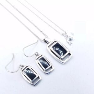 2x 925 Sterling Silver Jewelry Sets w/ Onyx